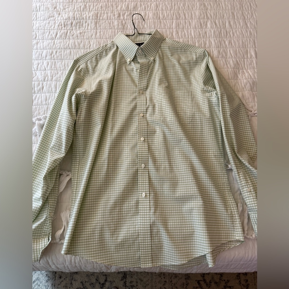 Green Checkered Dress Shirt